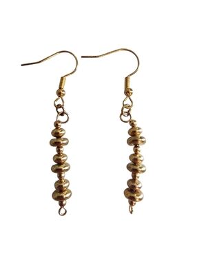 (4)Gold Bead Drop Earrings - Women Jewelry